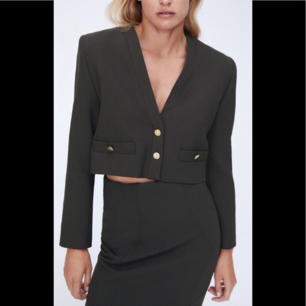 NWT Zara Anthracite Gray Blazer